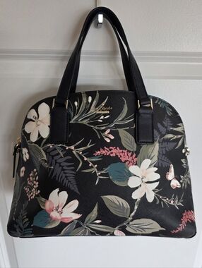 kate spade Black Floral Dome Satchel